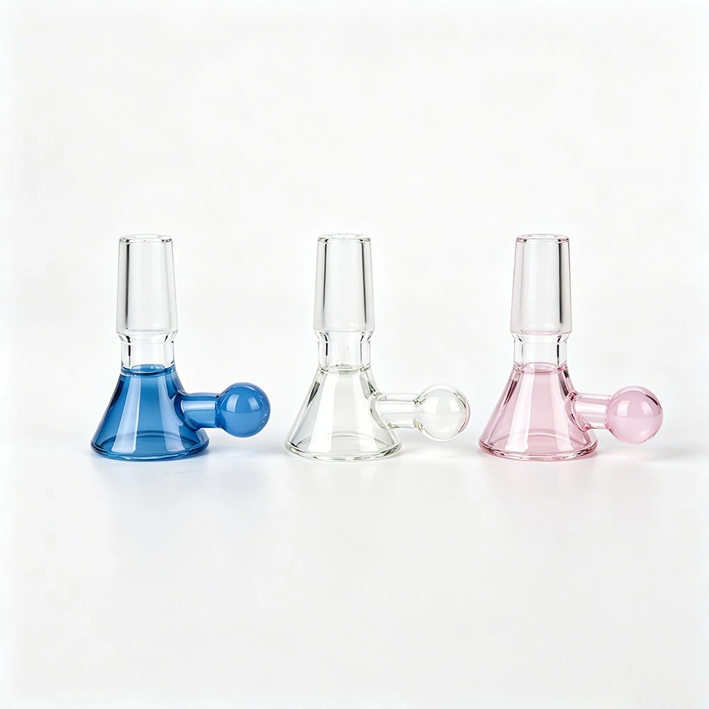 Side Ball Pull Tab Glass Bowl For Bong