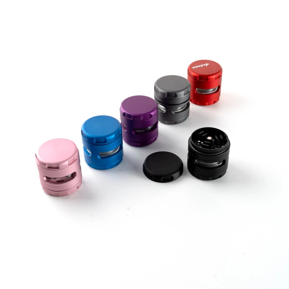 4 Layer Side Window Aluminum Herb Grinder