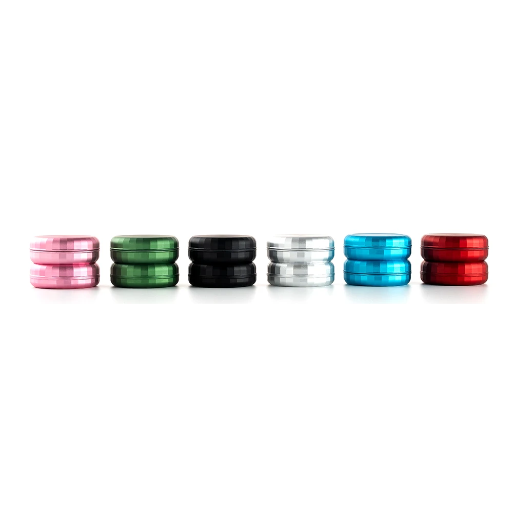 Flat Oval 4 Layer Aluminum Herb Grinder