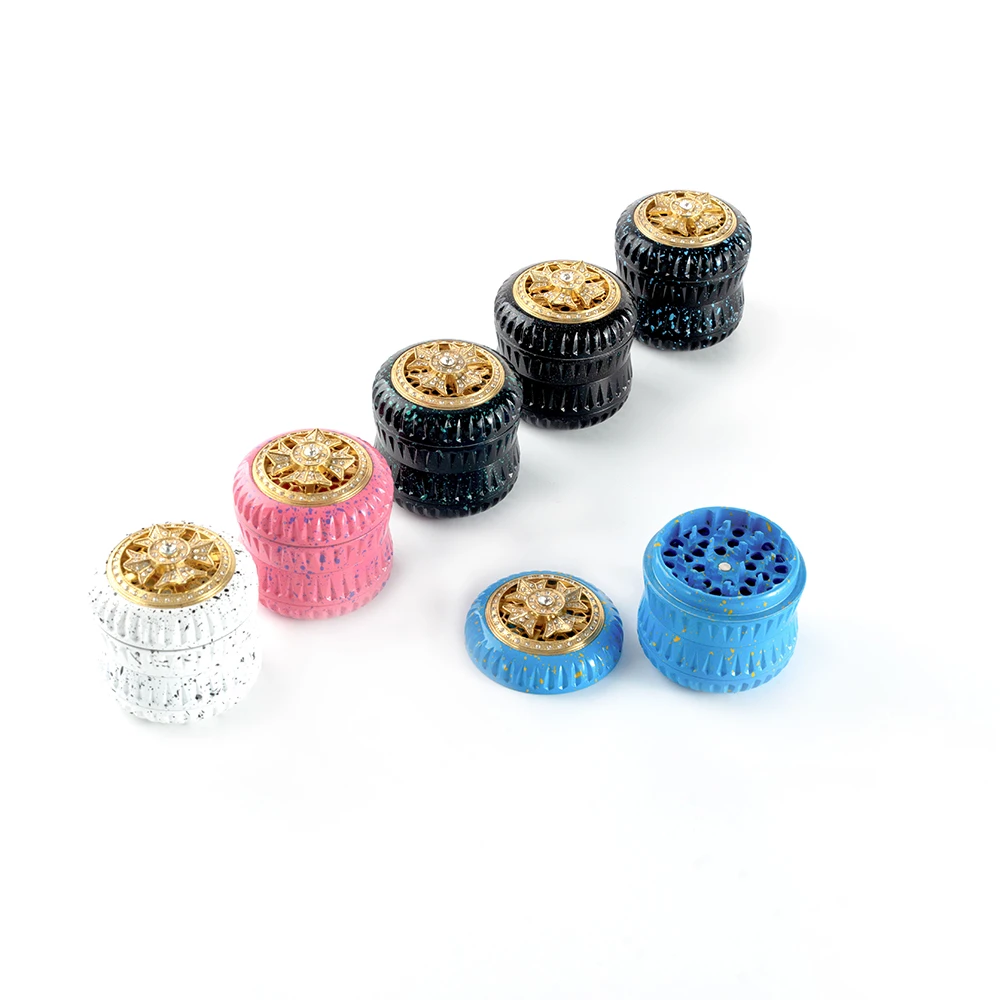 Gold Rhinestone Star Top 4 Layer Aluminum Herb Grinder