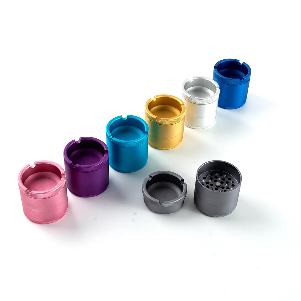 2-in-1 Ashtray Top Aluminum Herb Grinder