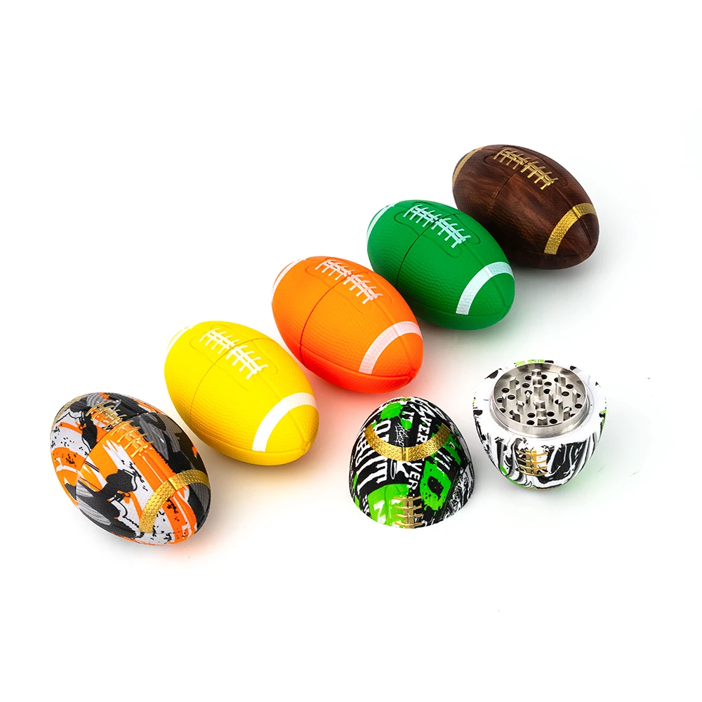 Graffiti Rugby Zinc Alloy Herb Grinder