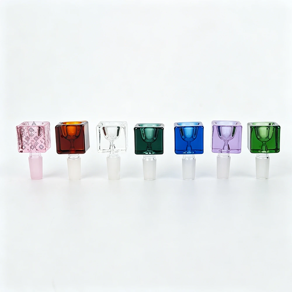 Cube Hollow Cavity Glass Bowl For Glass Bong