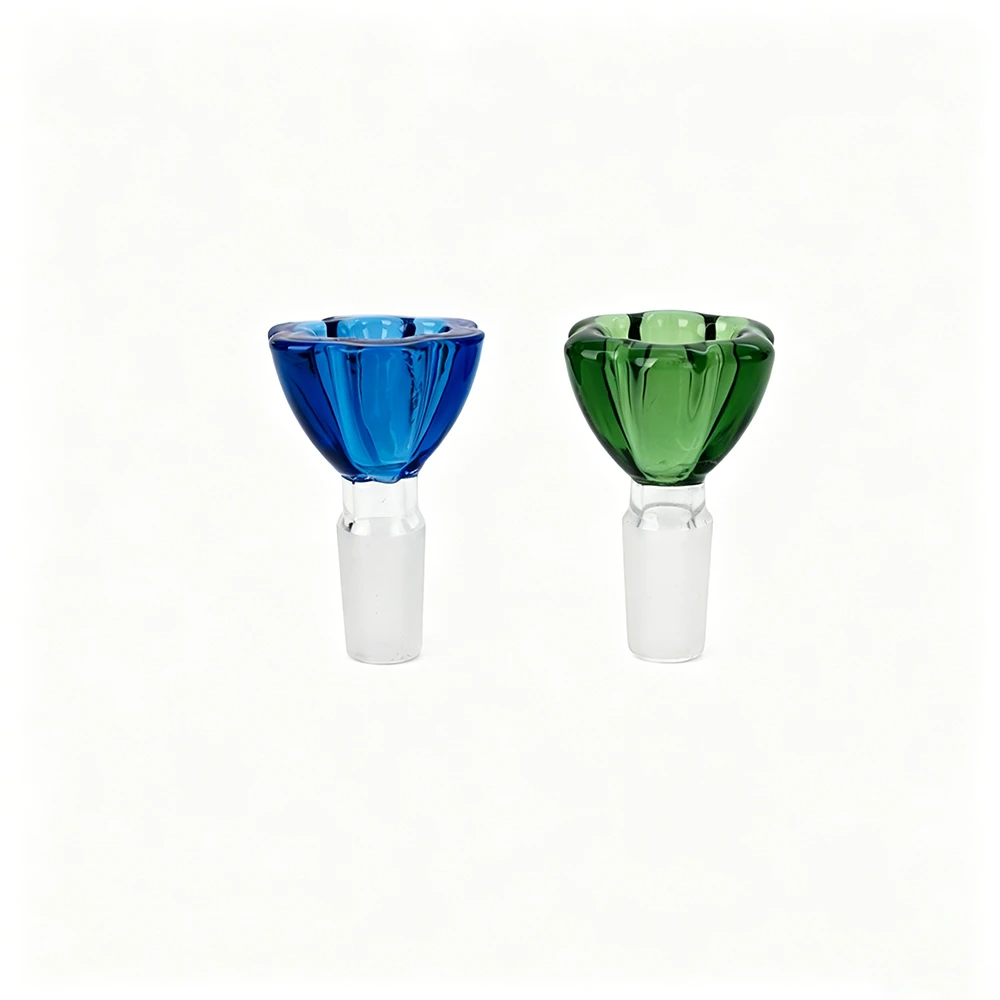 Fluted Petal Glass Bowl For Glass Bong
