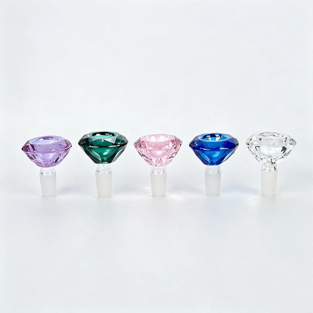 Diamond Cut Glass Bowl For Glass Bongs