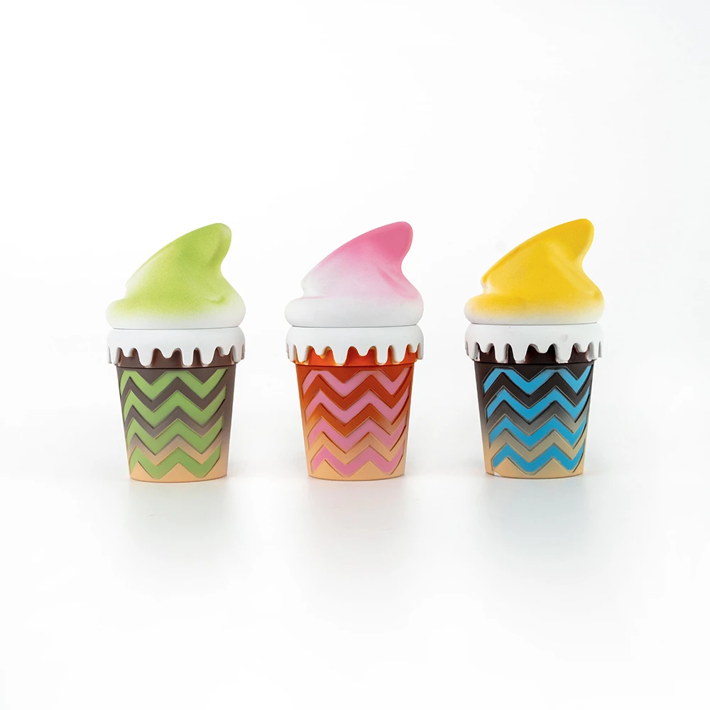Ice Cream Cup Shaped Zinc Alloy Herb Grinder