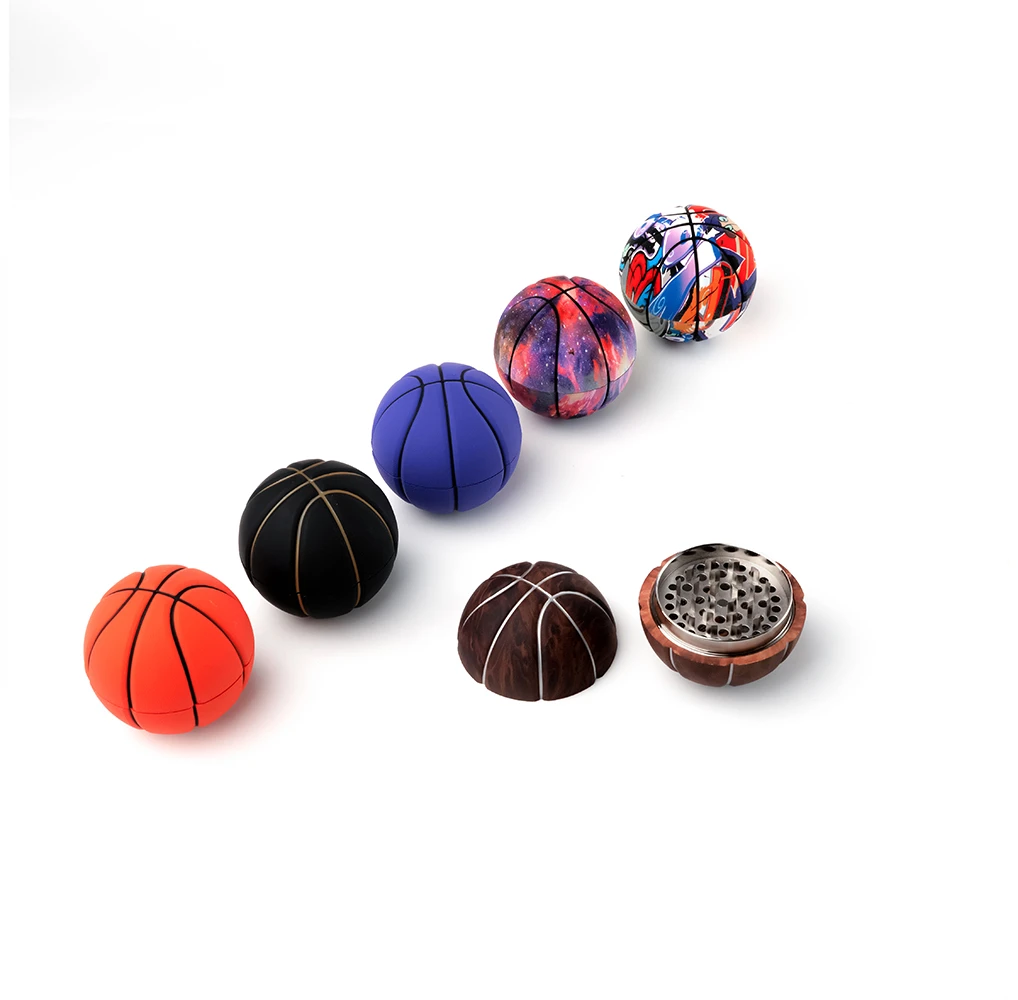 Basketball Shaped Zinc Alloy Herb Grinder
