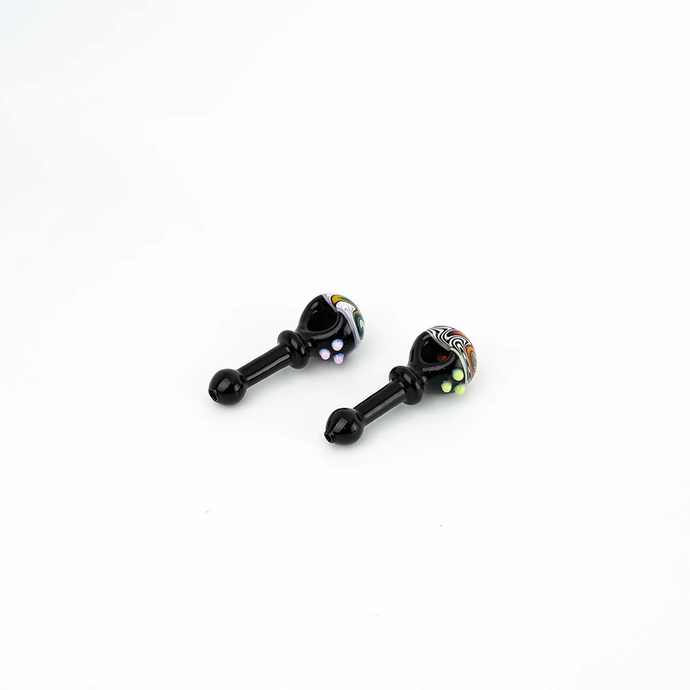 Dot Accent Spoon Glass Pipe