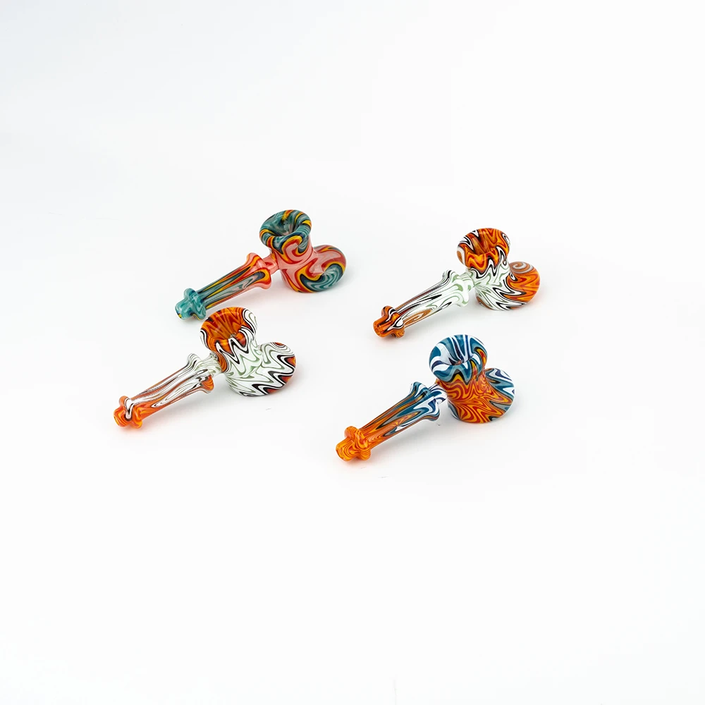 Twisted Swirl Wig Wag Spoon Glass Hand Pipe