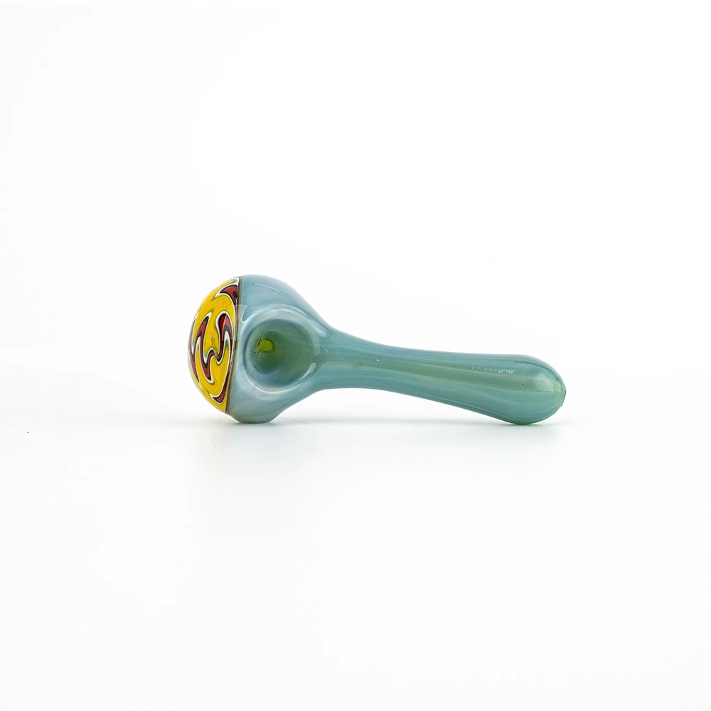 Solid Light Blue Spoon Glass Pipe