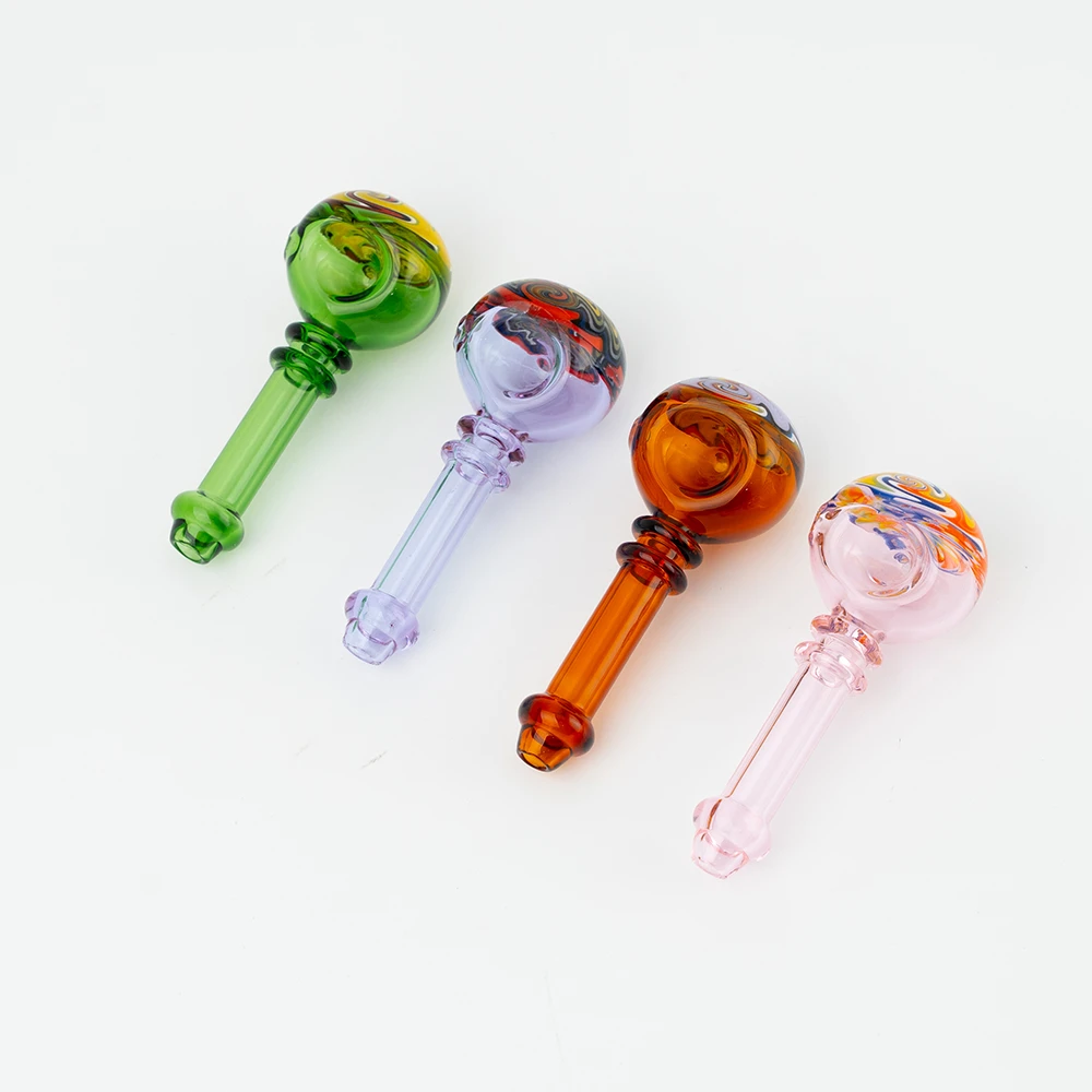 Artisan Colored Borosilicate Glass Spoon Pipe