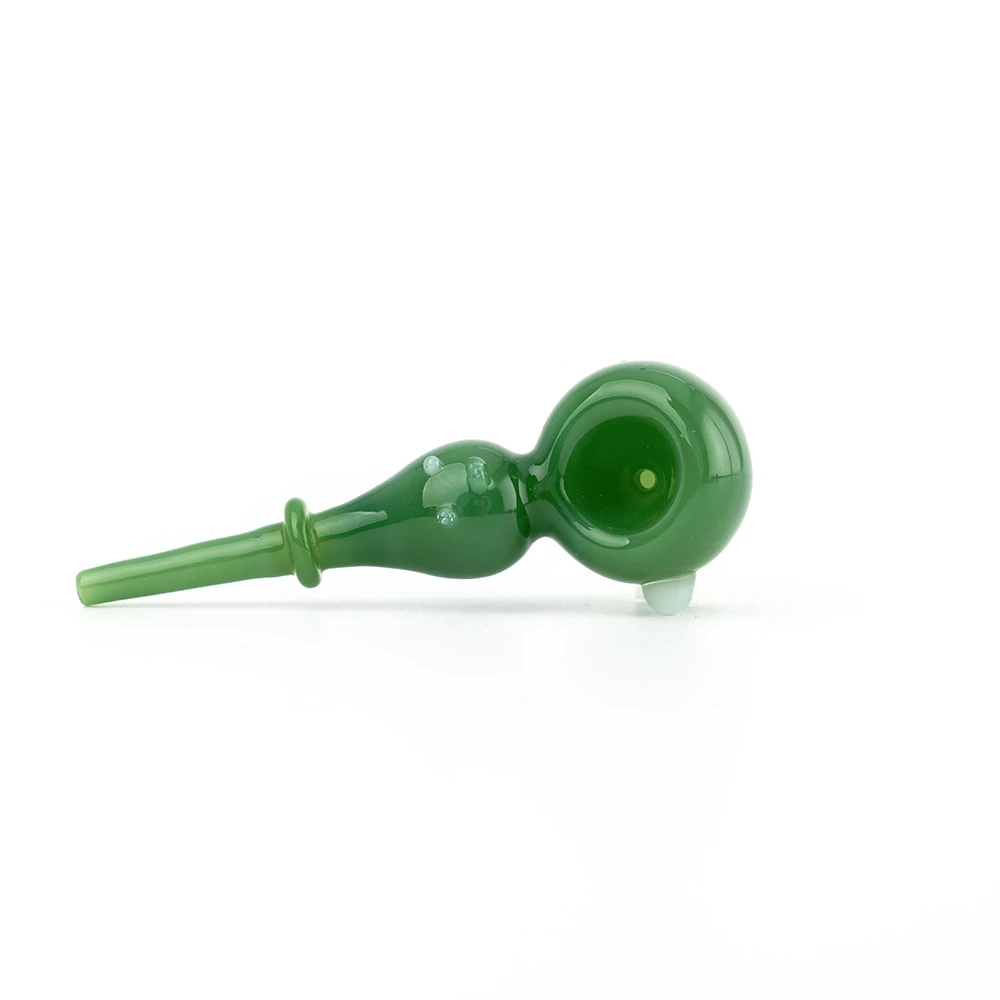 Jade Green Gourd Shape Borosilicate Glass Spoon Pipe