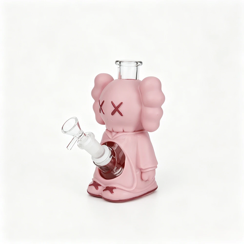 Pink XX-Eye Streetwear Figure PVC Glass Bong