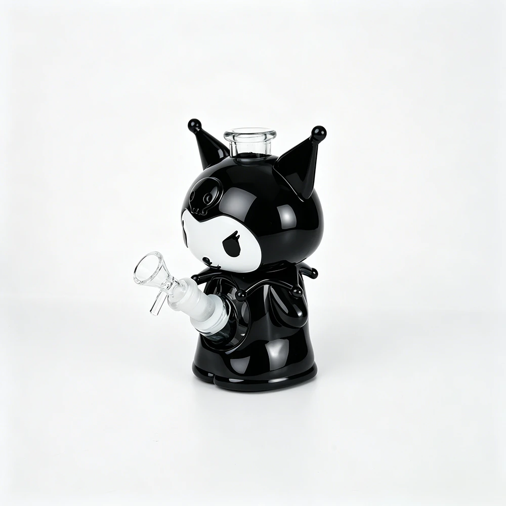 Black Cartoon Elf PVC Glass Bong