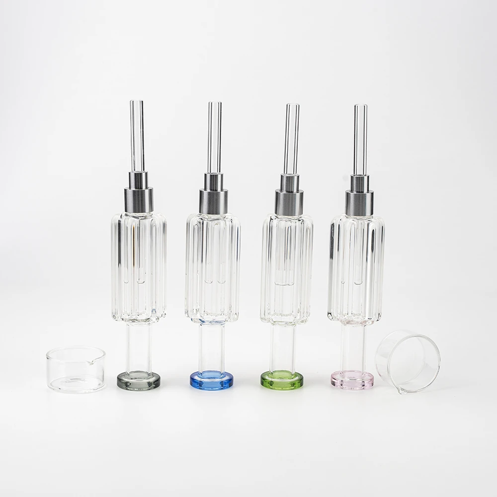 Vertical Striped Standing Glass Nectar Collector Kit