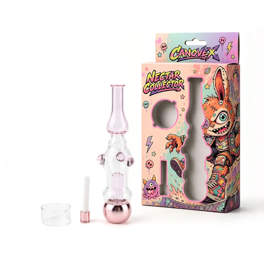 Dual Bubble Electroplated Ball Glass Nectar Collector Kit
