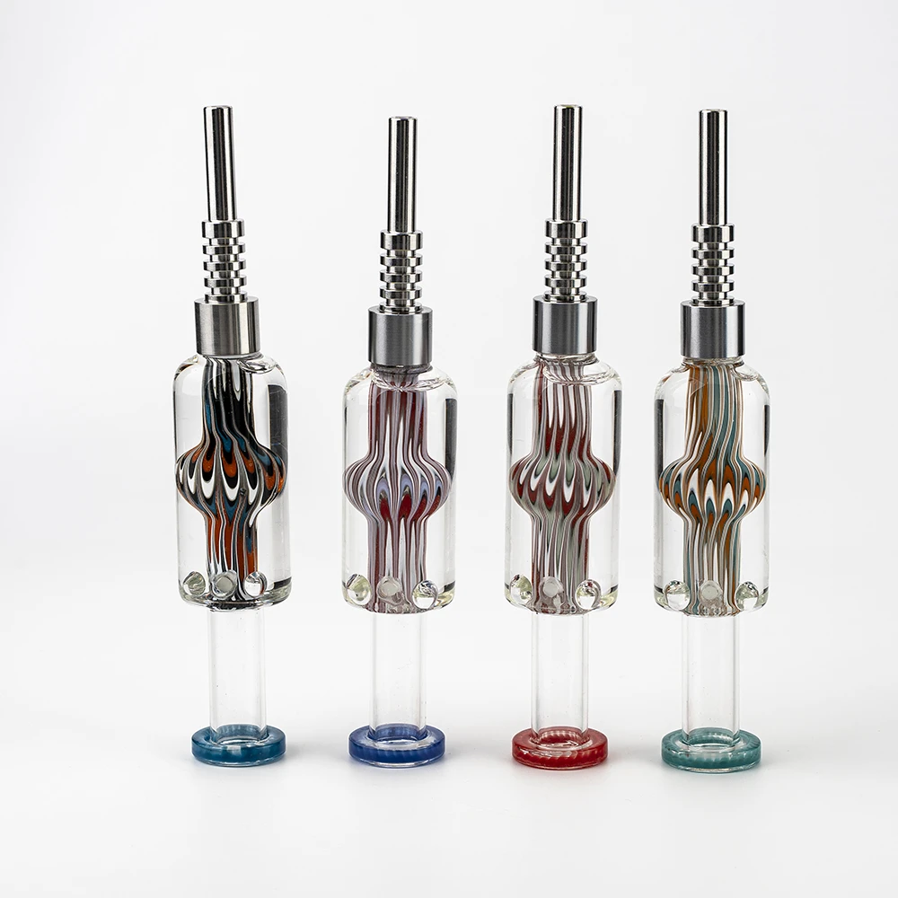 Inner Wave Stripe Standing Glass Nectar Collector Kit