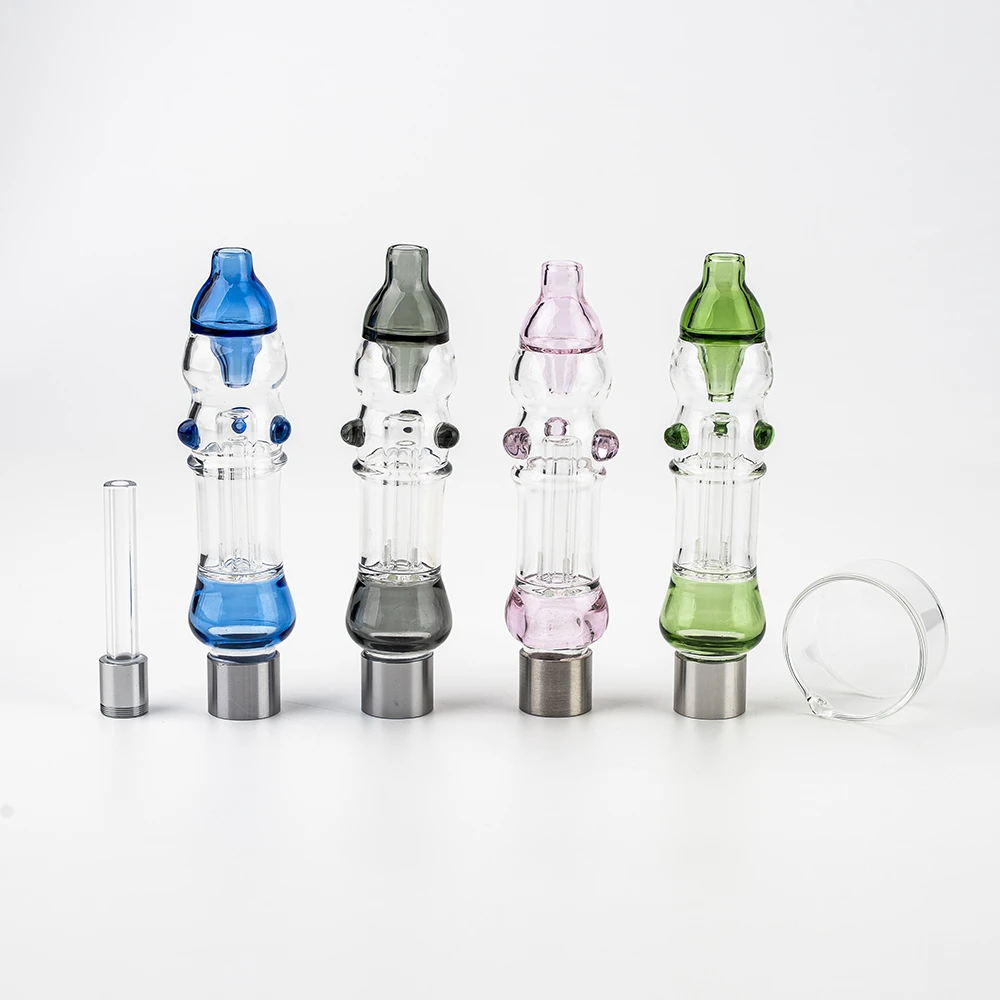 Dual Bubble Side Dot Standing Glass Nectar Collector Kit
