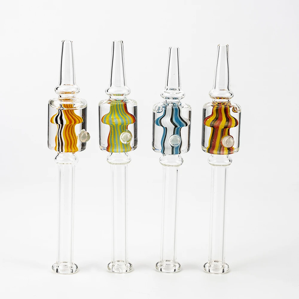 Inner Striped Square Chamber Glass Nectar Collector