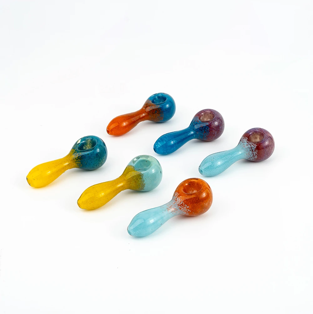 Gradient Frit Spoon Glass Hand Pipe