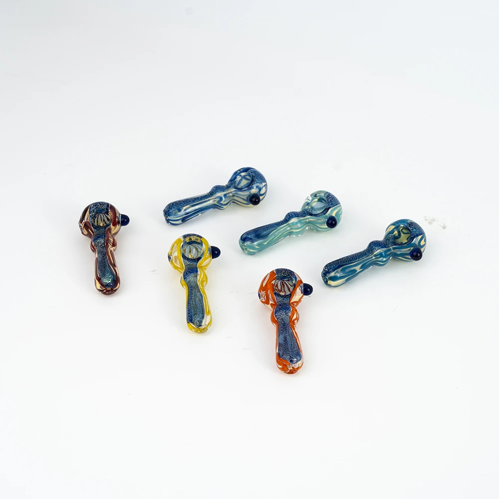 Wave Swirl Handmade Spoon Glass Hand Pipe