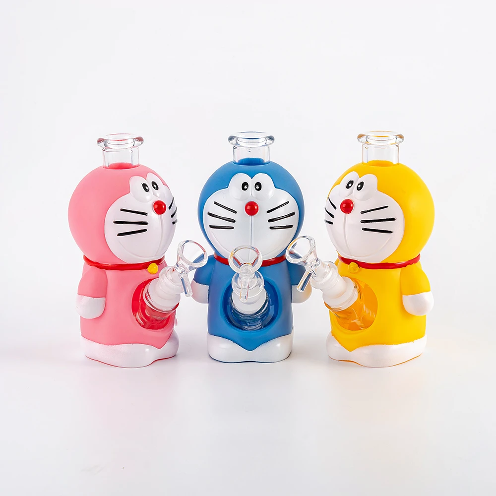 Cartoon Cat PVC Glass Bong