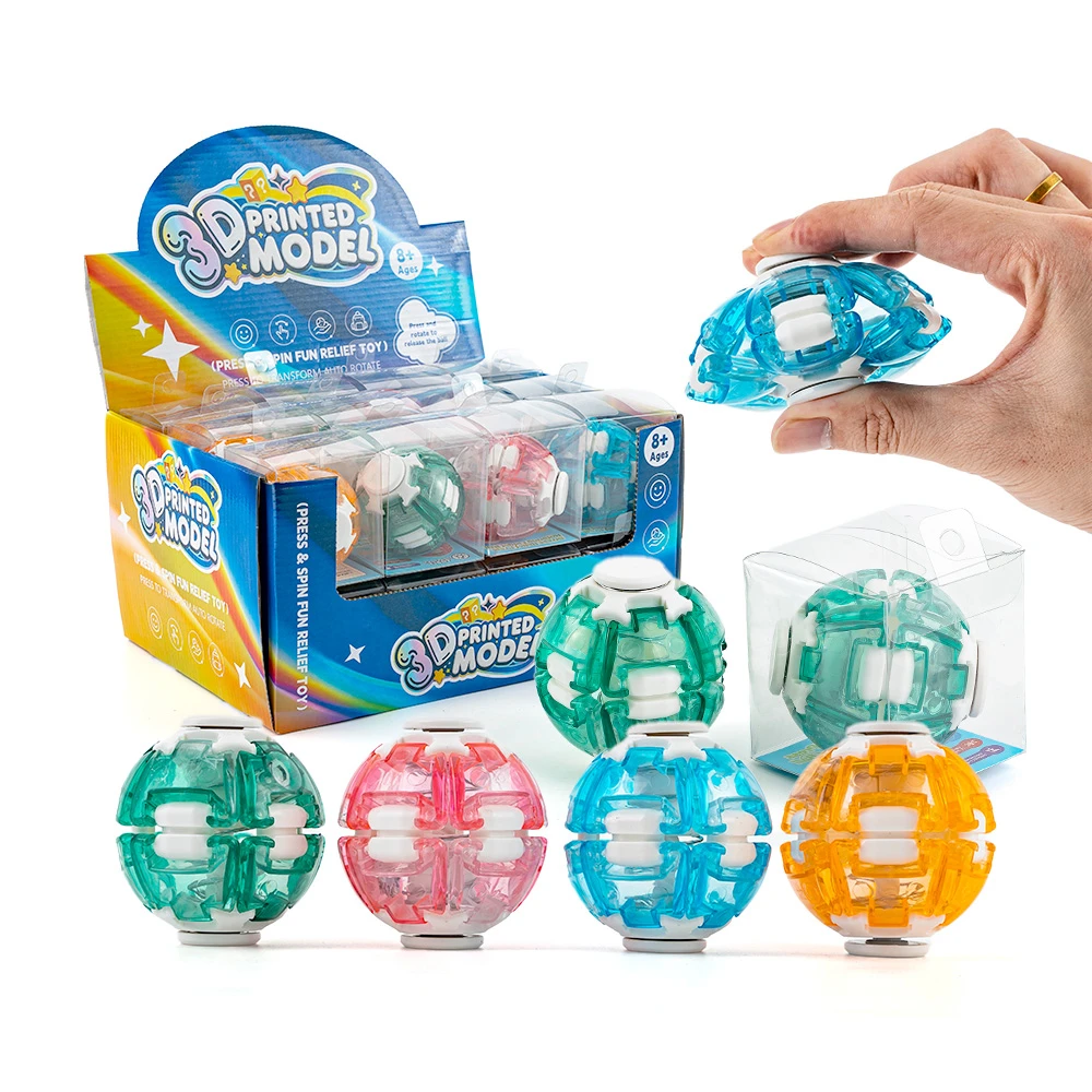 Transparent 3D Fidget Spinner Toy