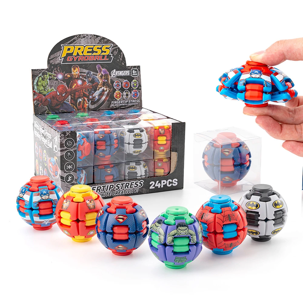 Superhero Press Gyro Fidget Toy