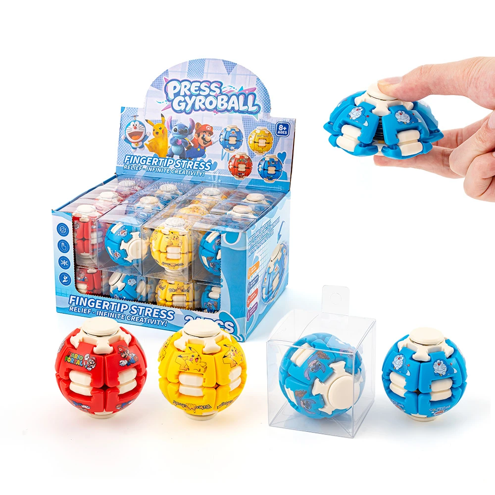 Press Gyroball Fidget Spinner Toy