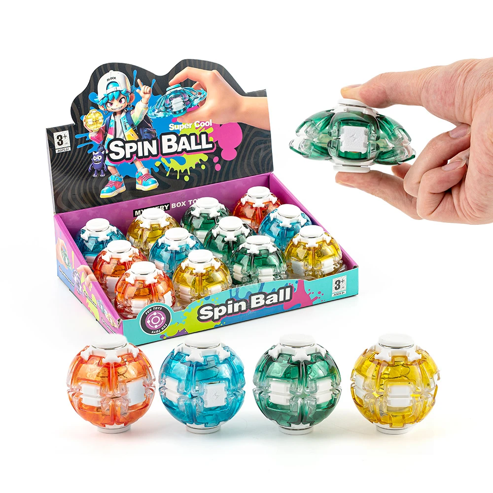 Transparent Spin Ball Fidget Spinner Toy