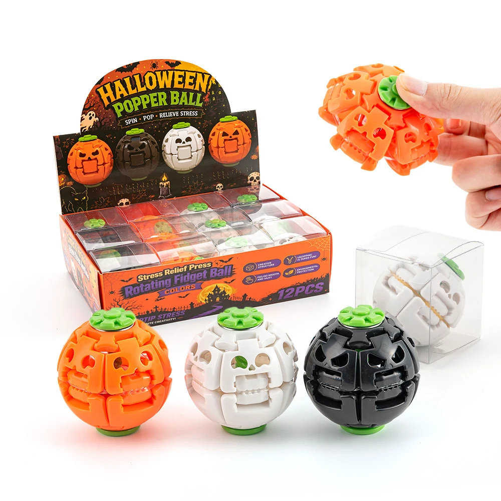 Halloween Pumpkin Popper Fidget Spinner Toy