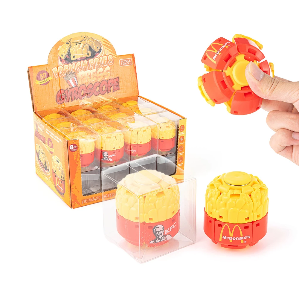 French Fries Press Gyroball Fidget Spinner Toy
