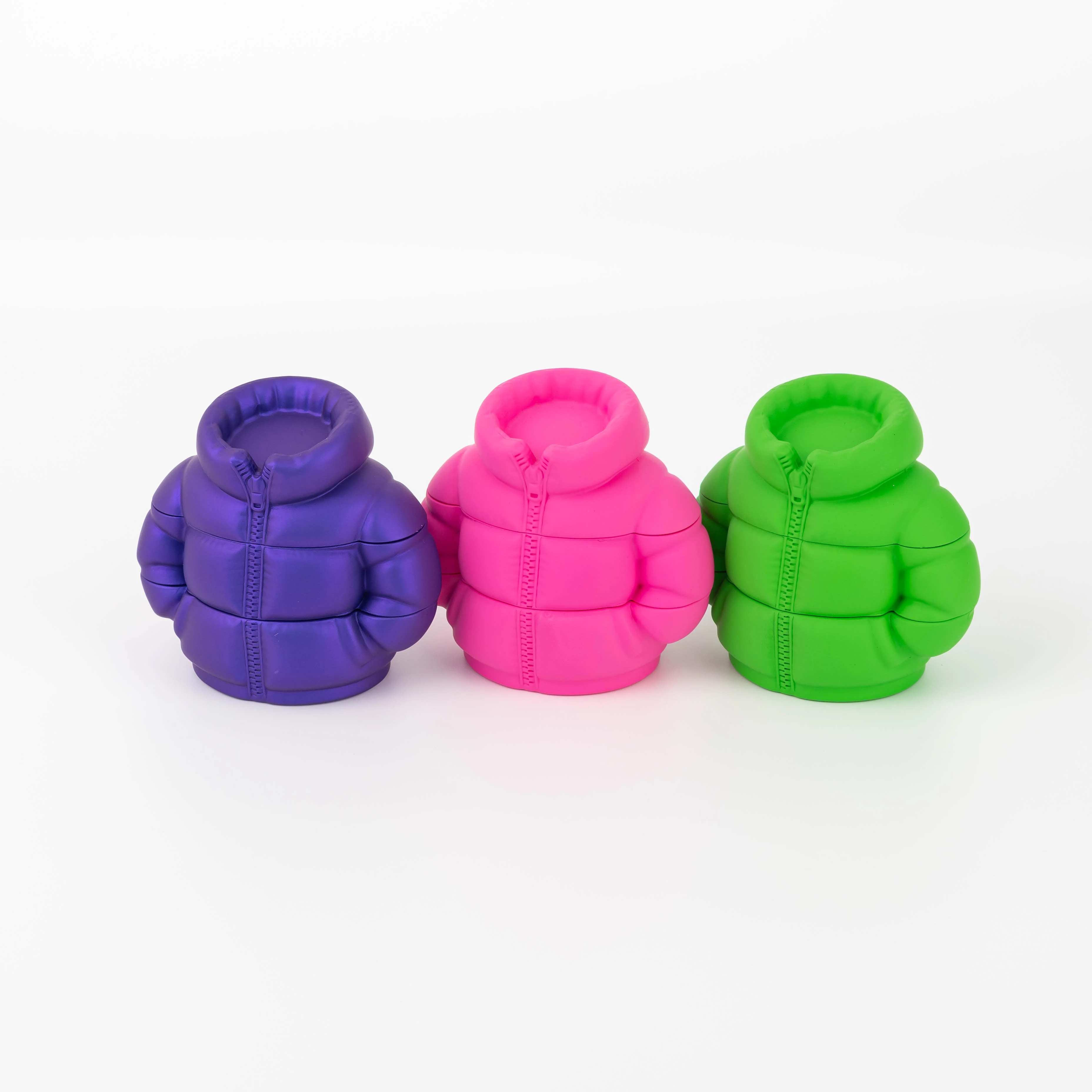 Puffer Jacket Shape Zinc Alloy Herb Grinder