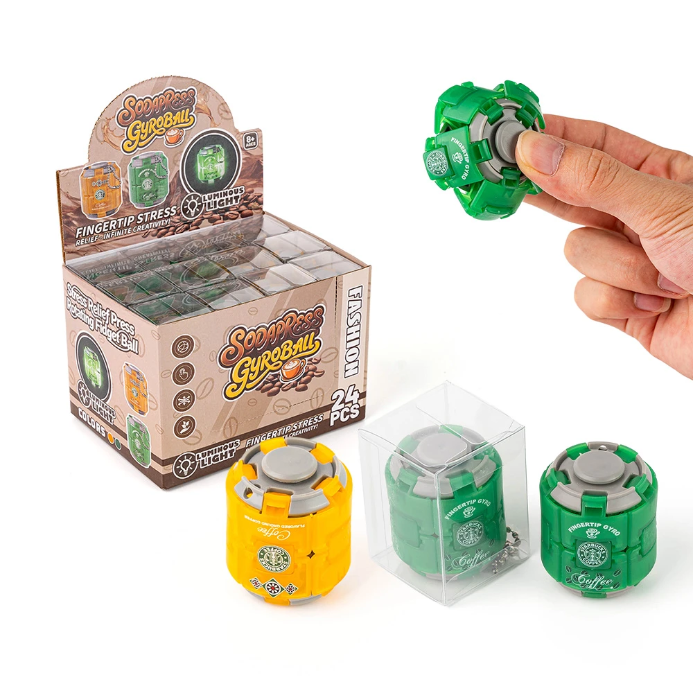Coffee Can Press Gyroball Fidget Spinner Toy