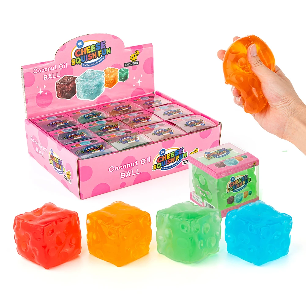 Cheese Cube Squishy Stress Toy