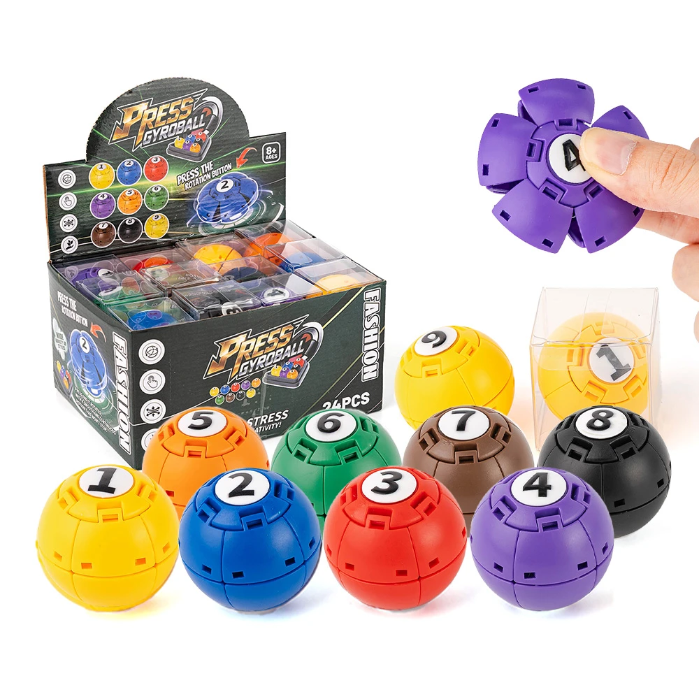 Billiard Number Fidget Spinner Ball Toy