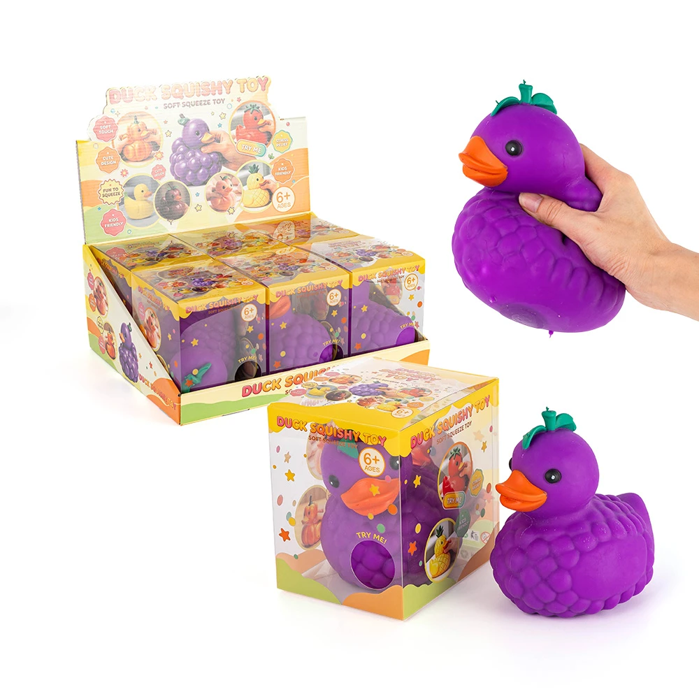 Grape Duck Squishy Toy