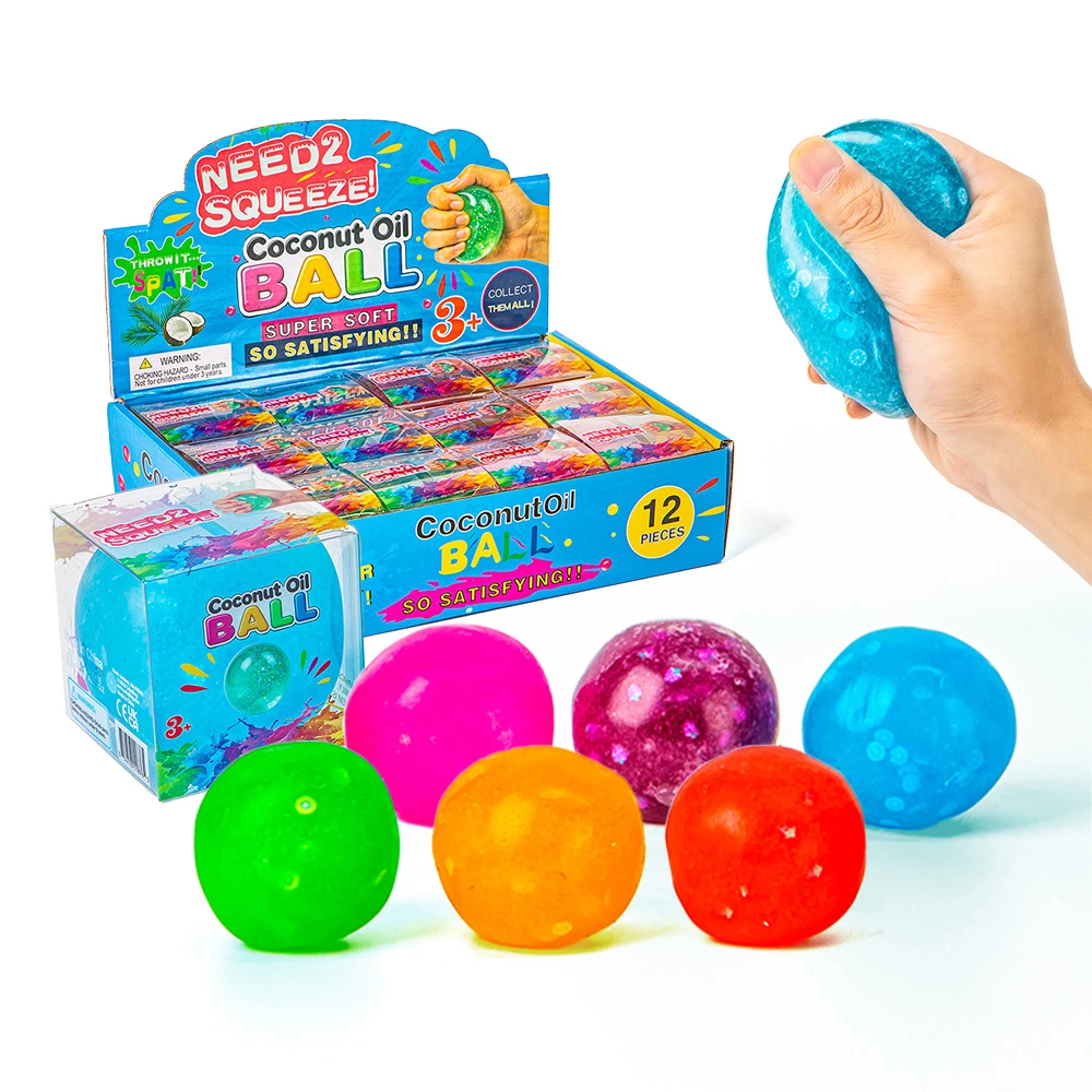 Vaseline Slushy Glitter Squishy Ball Toy